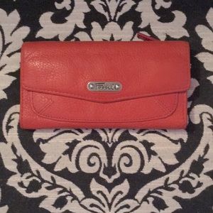 Unused,💋Red, Fossil Brand🦕 Leather Wallet
